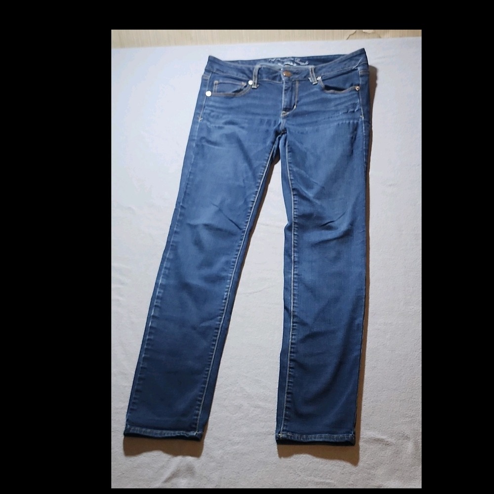 American Eagle Outfitters Women's Skinny Jeans Denim Blue Medium Wash Stretch